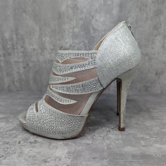 Sparkle Rhinestone Top Moda High Heels Size 6.5 - Picture 3 of 6